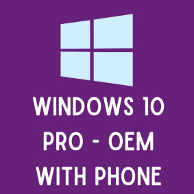 Windows 10 Pro - OEM - Digital License Key (Phone Activation)